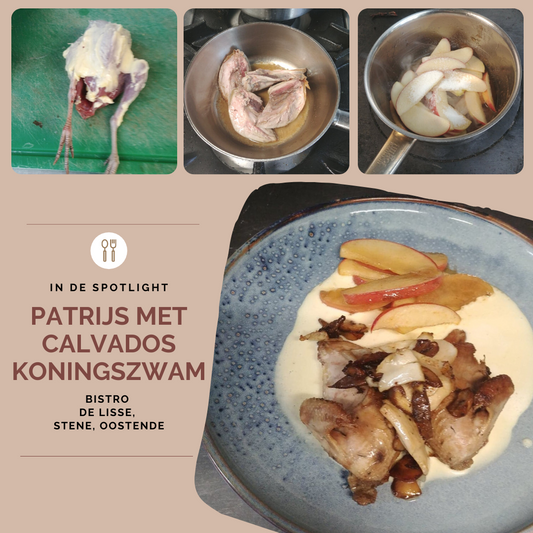 Spotlight: Patrijs met Calvados Koningszwam van Bistro de Lisse, Stene