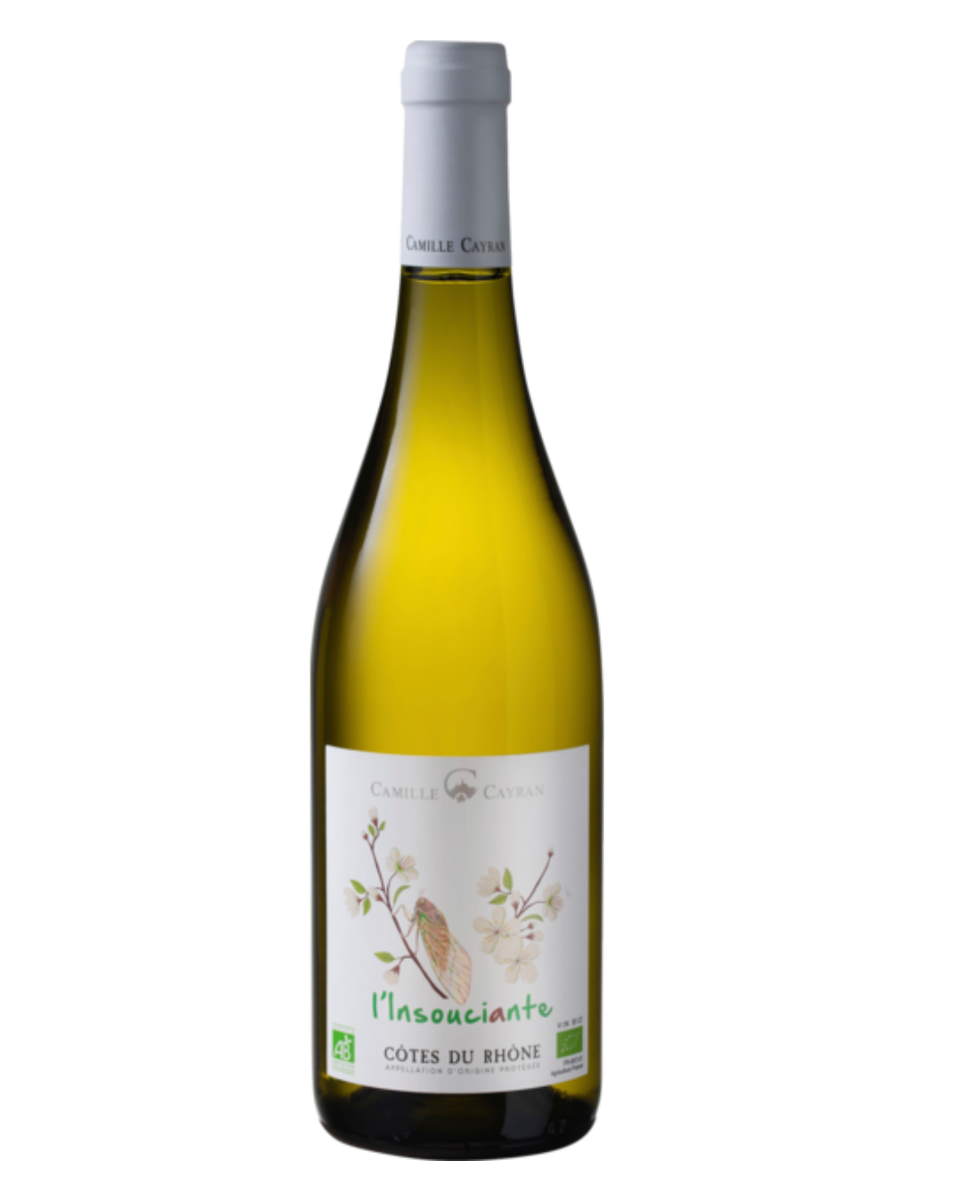 Cotes-du-Rhone Blanc ‘l’Insouciante’, Cave Camille Cayran, Rhone, BIO, 2024