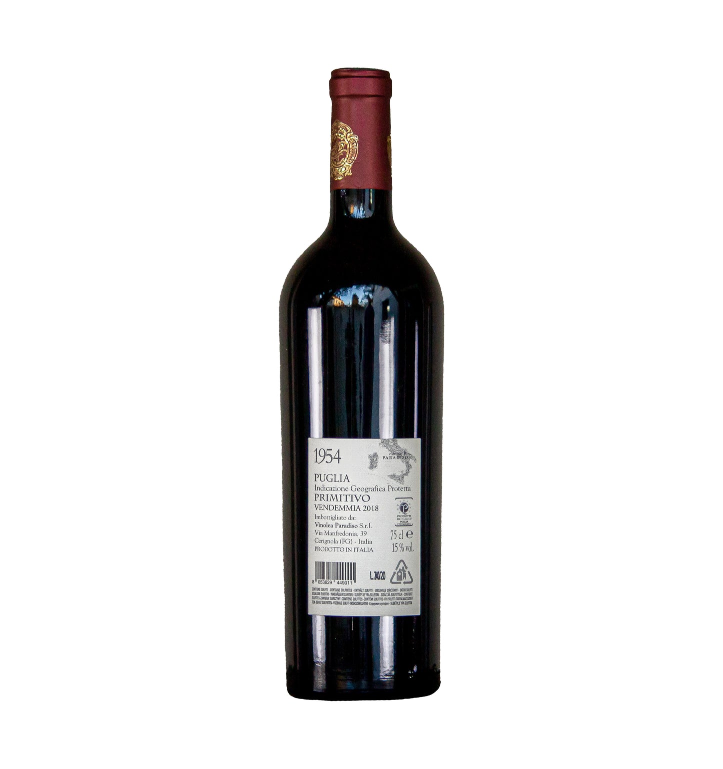 Primitivo 1954, Cantina Paradiso, Puglia, Italie, 2022