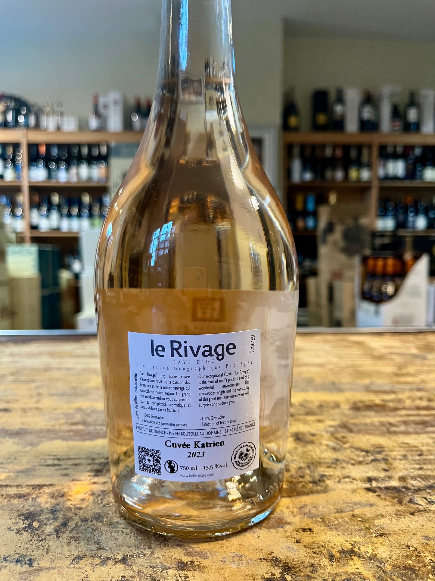 Domaine de Belle Mare, Le Rivage Rosé, ‘ Cuvée Katrien‘, IGP Oc 2023